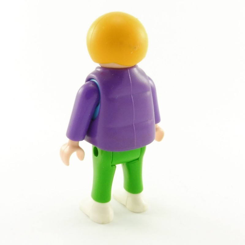 Playmobil Enfant Gar On Vert Et Bleu Gilet Violet