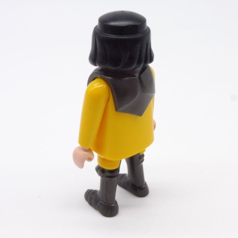 Playmobil Homme Chevalier Jaune Armure Gris Fonc