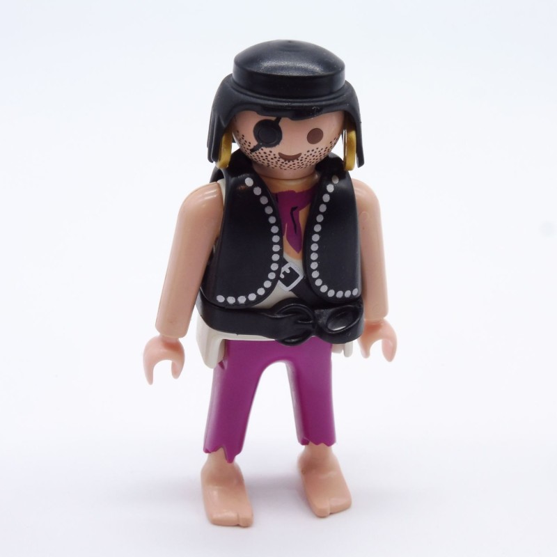 Playmobil 31225 Playmobil Homme Pirate Violet et Blanc Gilet Noir