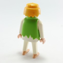 Playmobil White man with Violets Lines with Green Waistcoat & Barefeet