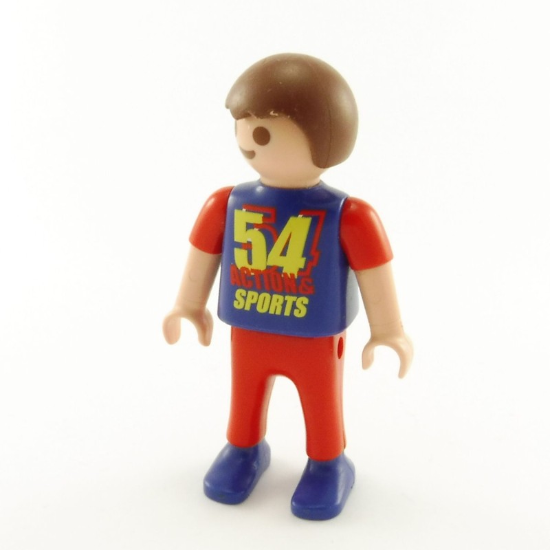 Playmobil 21951 Playmobil Enfant Garçon Rouge et Bleu Dessin 54 SPORTS 3647