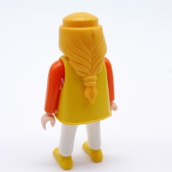 Playmobil Woman Modern White and Orange with Yellow Cardigan