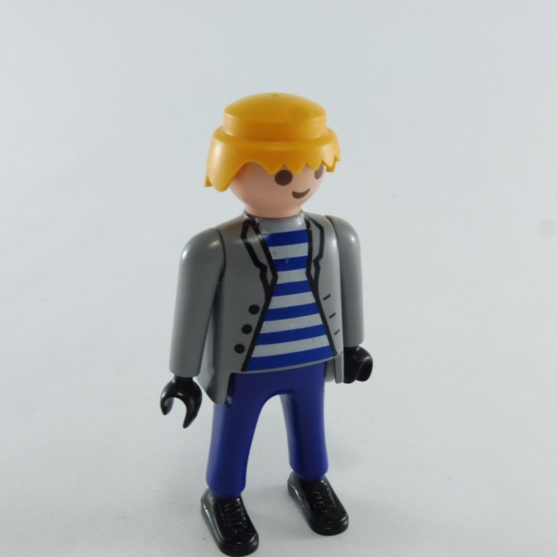 Playmobil 29063 Playmobil Homme Bleu et Gris Mains Noires