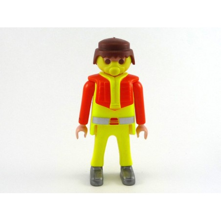 Playmobil 21694 Playmobil Homme Jaune et Orange avec Plastron et Masque à Gaz