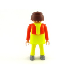 Playmobil Homme Jaune et Orange avec Plastron et Masque à Gaz