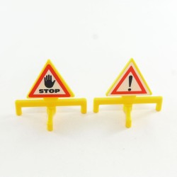 Playmobil 17847 Playmobil Lot de 2 Triangles de Signalisation Jaunes