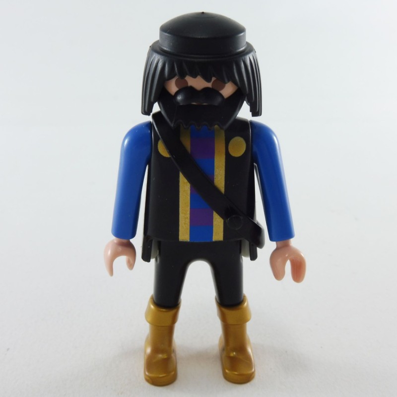 Playmobil 26871 Playmobil Homme Viking Noir et Bleu Bottes Dorées