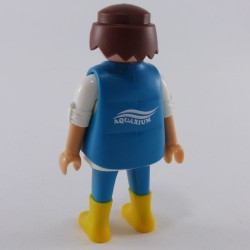 Playmobil Homme Bleu et Blanc avec Bottes Jaunes Aquarium