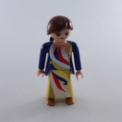 Playmobil 22883 Playmobil Femme Moderne avec Robe Bleue Jaune et Dorée