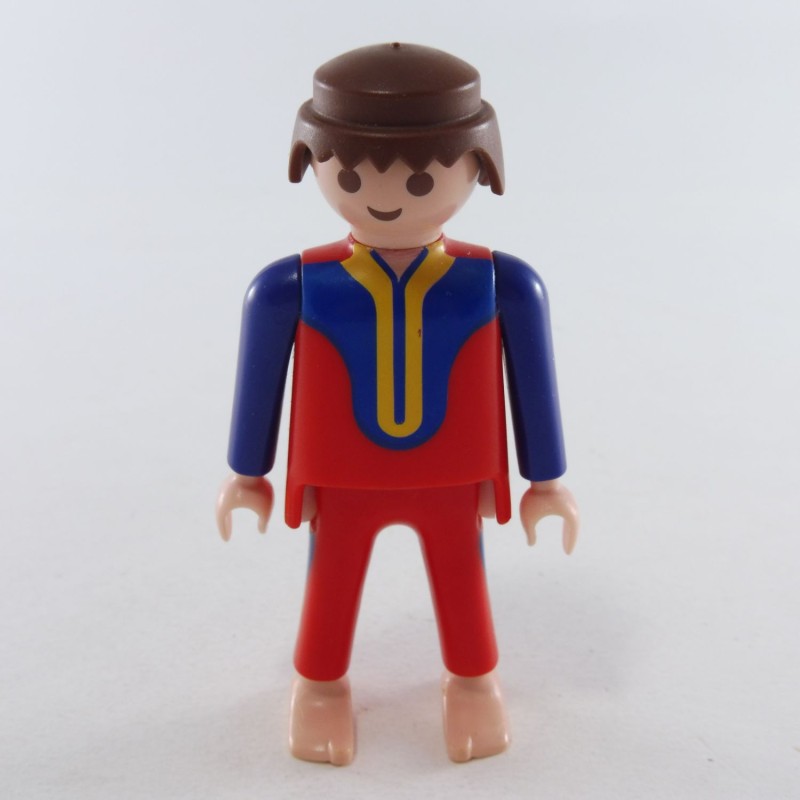 Playmobil 26265 Playmobil Homme Rouge Jaune et Bleu Pieds Nus