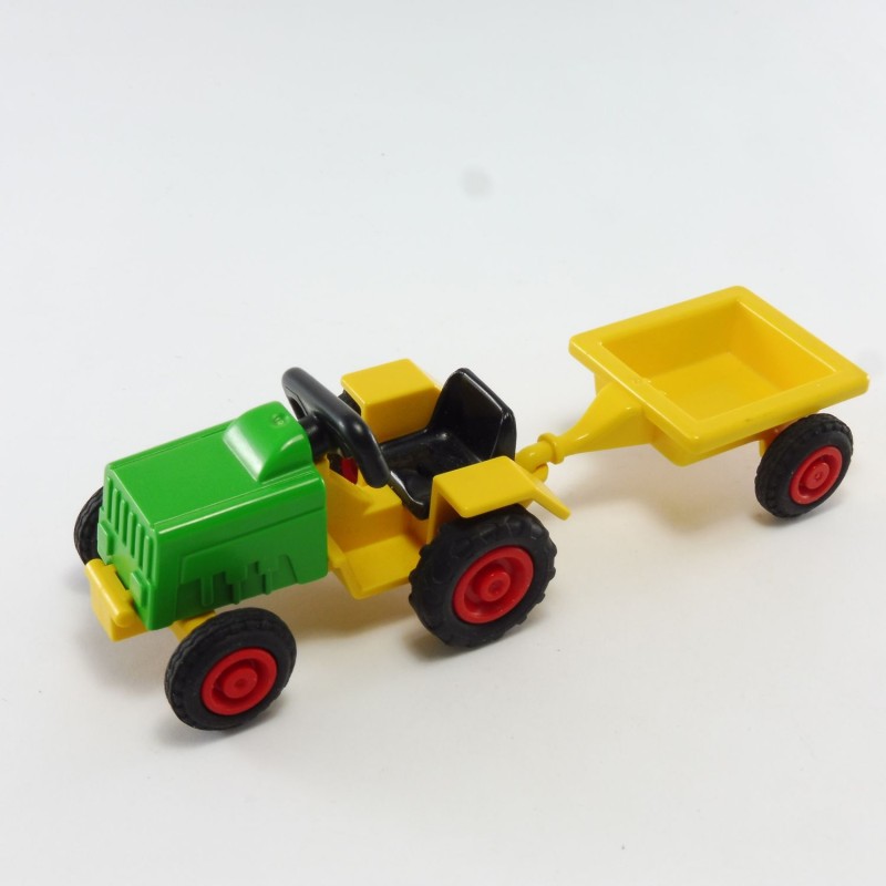 playmobil tracteur remorque vert