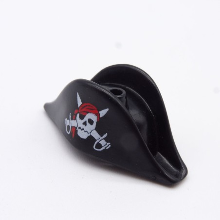 Playmobil 26020 Chapeau Pirate Bicorne Noir Tête de Mort