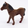 Playmobil 3872 Cheval Marron Foncé 2eme Génération avec Crinière Noire Colorié