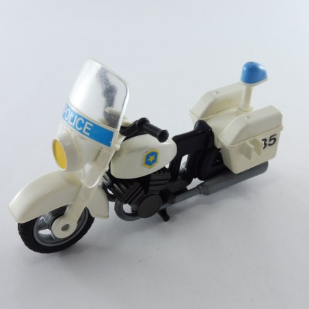 Playmobil 17279 Playmobil Moto de Police Blanche Vintage 3564