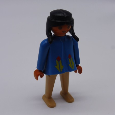 Playmobil 12371 Femme Indienne Vintage Bleu et Marron