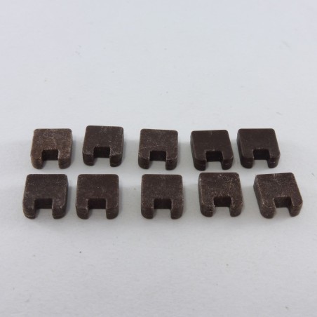 Playmobil 6956 Playmobil Lot of 10 Finishes Cache Hole Steck Dark Brown