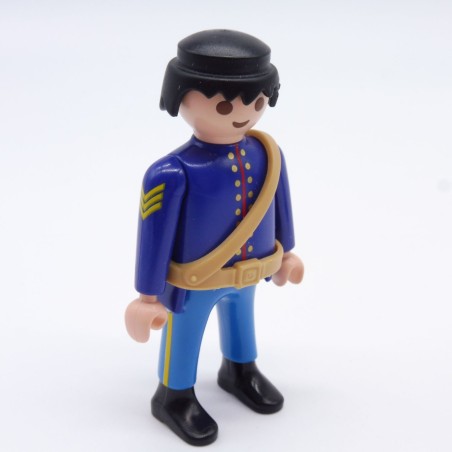 Playmobil 2920 Soldat Nordiste avec Brelage Marron et Cheveux Noirs 5249