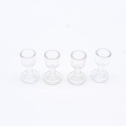 Playmobil 9071 Playmobil Lot de 4 Verres à pied Transparents