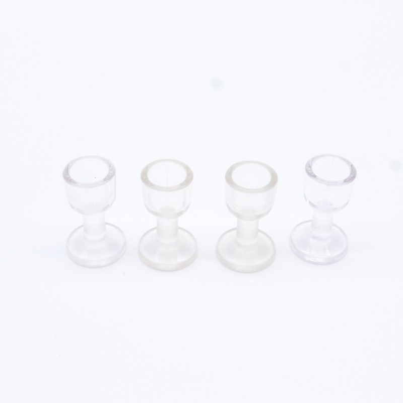 Playmobil 9071 Playmobil Lot de 4 Verres à pied Transparents