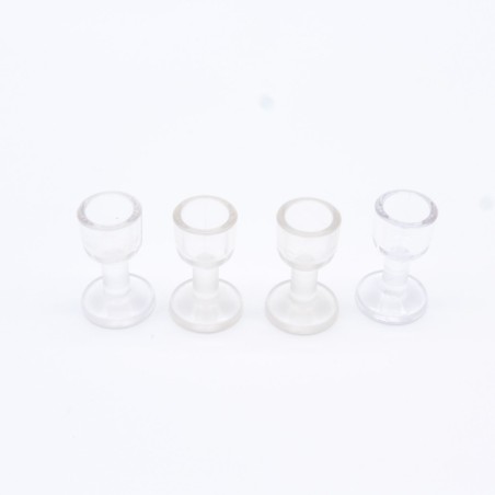 Playmobil 9071 Playmobil Lot de 4 Verres à pied Transparents