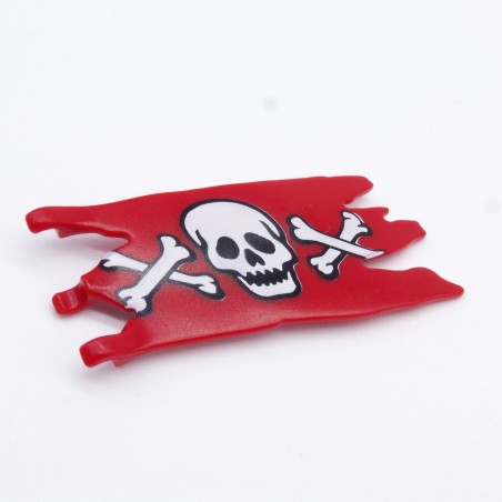 Playmobil 14316 Drapeau Pirate Tête de Mort Déchiré Rouge