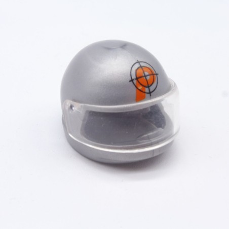 Playmobil 32778 Casque de Moto Gris Argent avec Visière