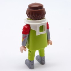 Playmobil Man Green and Red Spacesuit White Space