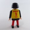 Playmobil Homme Rouge et Noir avec Gilet Shell Jaune