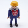 Playmobil 33469 Homme pompier Bleu Plastron Gris et Rouge