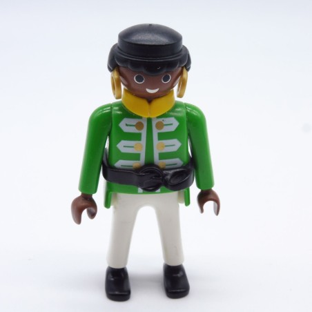 Playmobil 33483 Homme Africain Officier Vert Ceinture Noire