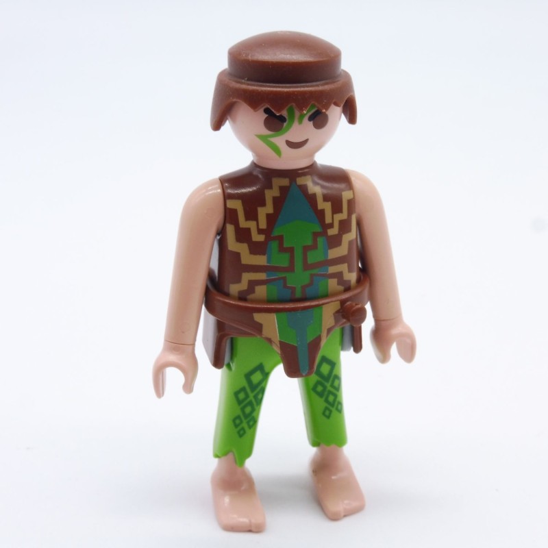 Playmobil 33587 Homme Marron et Vert Pieds Nus Ceinture Marron Tatouage