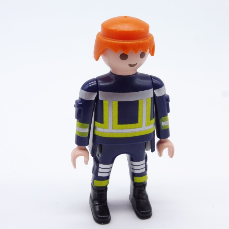 Playmobil 33598 Homme pompier Bleu et Jaune Fluo