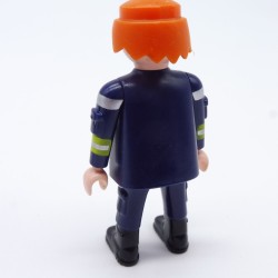 Playmobil Homme pompier Bleu et Jaune Fluo