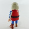 Playmobil Man Pirate Red Blue and White Leg of Wood