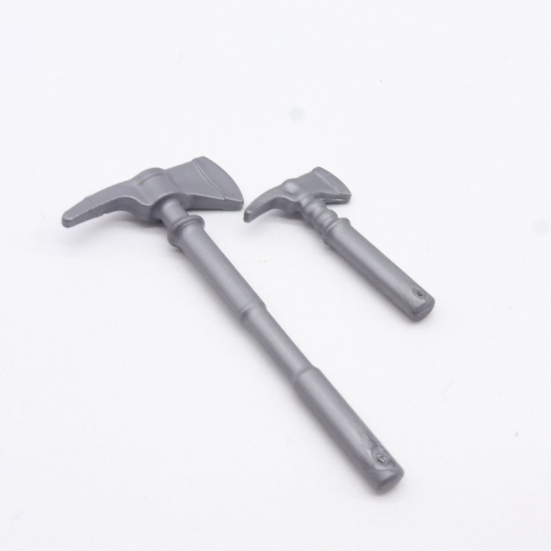 Playmobil 33943 Set of 2 Gray Fireman's Axes 5097 5337 5361 5362 5363 5397