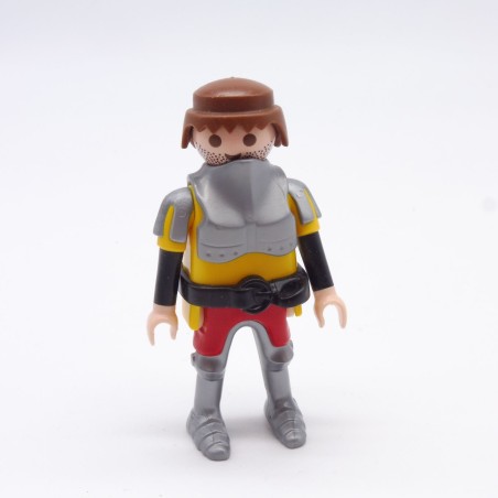 Playmobil 6434 Knight Yellow Black Red Black Sash Collar Silver Armor