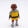 Playmobil Chevalier Jaune Noir Rouge Ceinture Noire Col Armure Argent