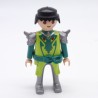 Playmobil 10115 Chevalier du Dragon Vert Armure Verte et Grise Visage abimé