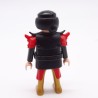 Playmobil Chevalier Samourai Rouge et Noir Col Noir et Rouge Ceinture Noire