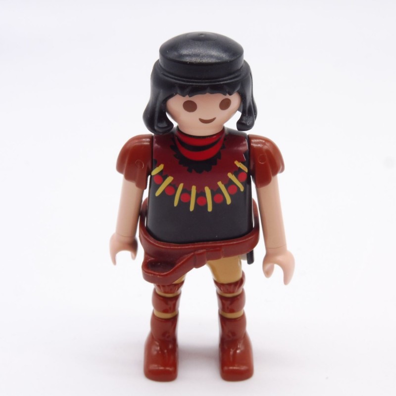 Playmobil 10110 Chevalier Noir et Marron Ceinture Marron