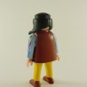 Playmobil Femme Moderne Bleu et Jaune avec Gilet Marron