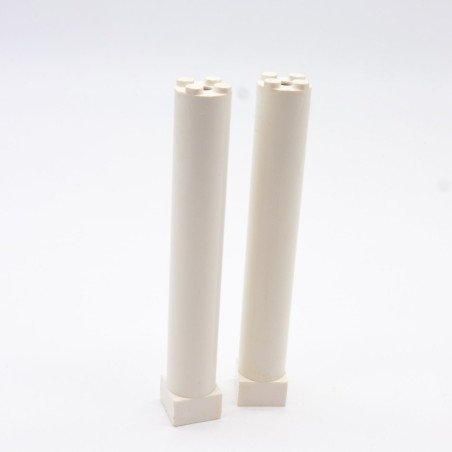 Lego 34828 Support Solid Pillar 2X2X11 6168 White Blanc Lot de 2 abimés