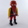 Playmobil 28648 Playmobil Homme Pirate Noir Rouge et Jaune Longue Barbe Orange