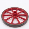 Playmobil 4140 Roue Rouge Foncé de Chariot Diligence ou Canon 55mm