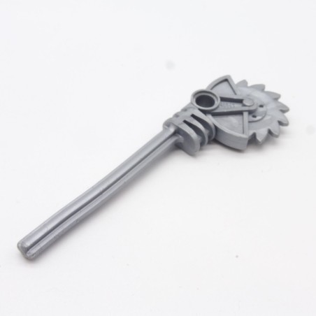 Lego LEG0071 40341 Arme Weapon Long Axle Circular Saw Staff Gris Argent 8648