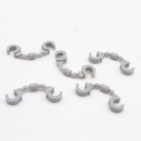 Lego LEG0096 5X 61482 Minifigure Accessory Paire de Menottes Handcuffs Gris