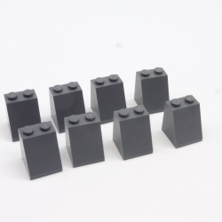 Lego LEG0136 8X 3678b Slope 65 2x2x2 Dark Gray