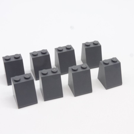 Lego LEG0136 8X 3678b Slope 65 2x2x2 Gris Foncé