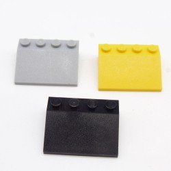 Lego LEG0138 3X 3297 Slope 33 2x4 Noir Jaune Gris Clair