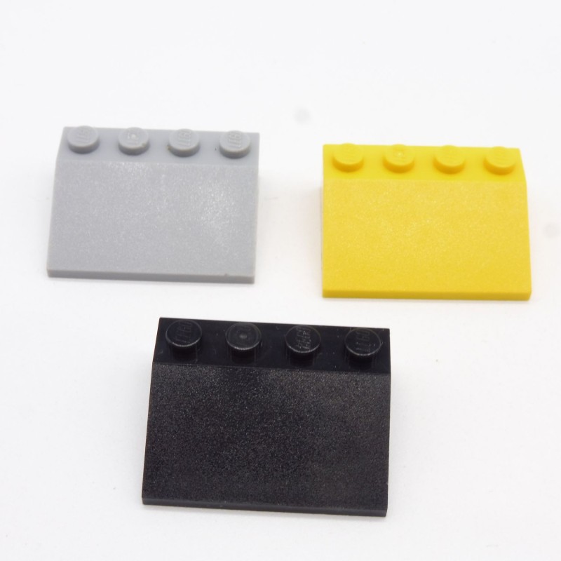 Lego LEG0138 3X 3297 Slope 33 2x4 Black Yellow Light Gray